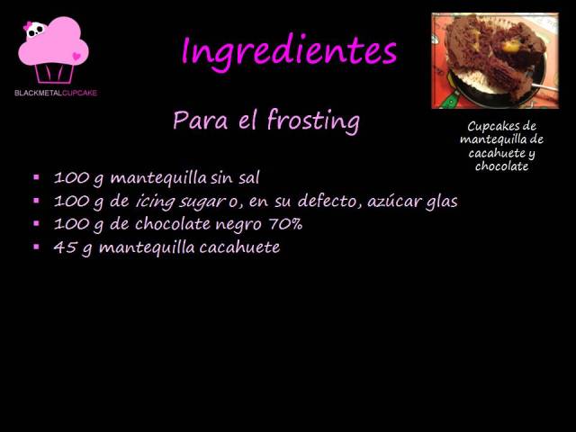 ingredientes frosting